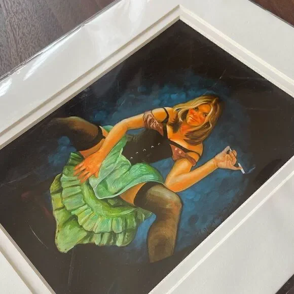 Alaska “good time girl” saloon oil painting 8x10 - Picture 2 of 5